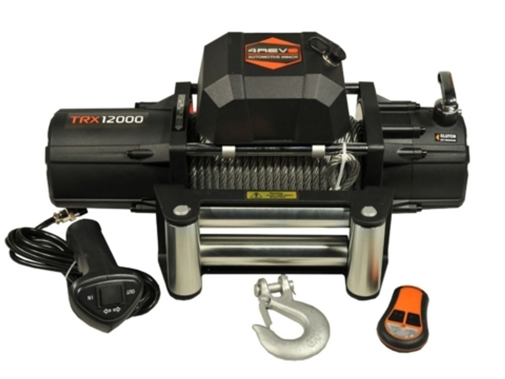 Лебедка автомобильная 4REVO TRX-12000 12V (стальной трос)