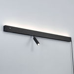 810647 Светильник настенный FIUME SPOT 230V LED 5W(Back light) 130LM 100G+7W(Spot light) 460LM 24G ЧЕРНЫЙ 4000K