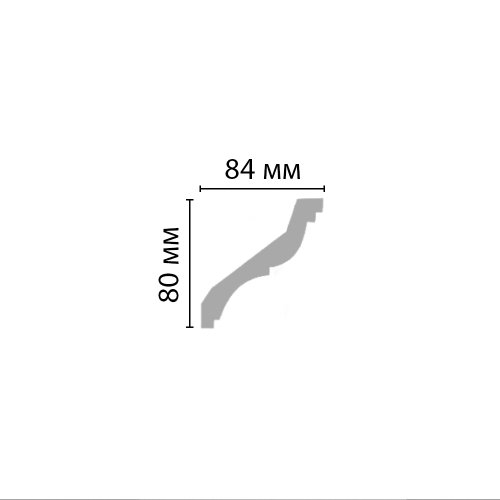 Плинтус потолочный гладкий Decomaster 96120 80х85х2400мм