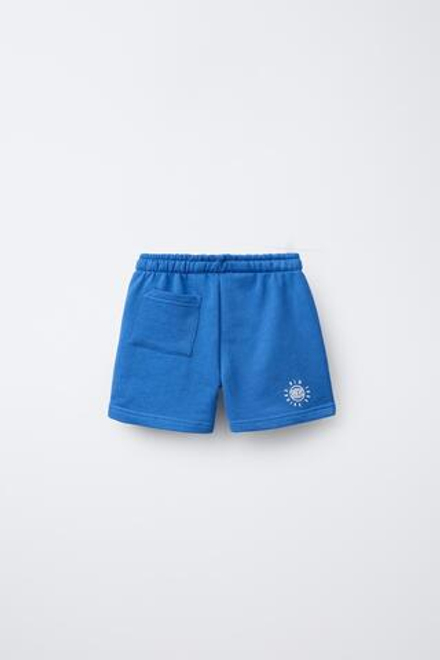 ZARA ШОРТЫ-БЕРМУДЫ С ПРИНТОМ NEW YORK KNICKS NBA ©, ЯРКО-СИНИЙ