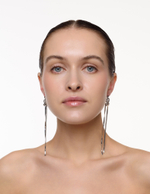 Серьги "Long Double Chain" Silver