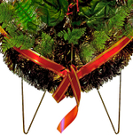 Венок ритуальный 110 см желтые лилии