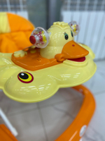 Ходунки SBL 5301 (Teddy Bear)  оранжевый (силиконовые колеса)