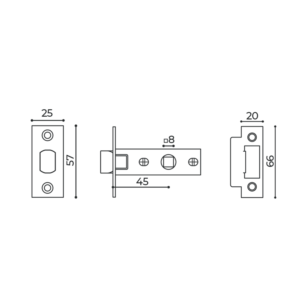 Защелка врезная PLASTLP45-8 (LP45-8) SSG сатин.золото