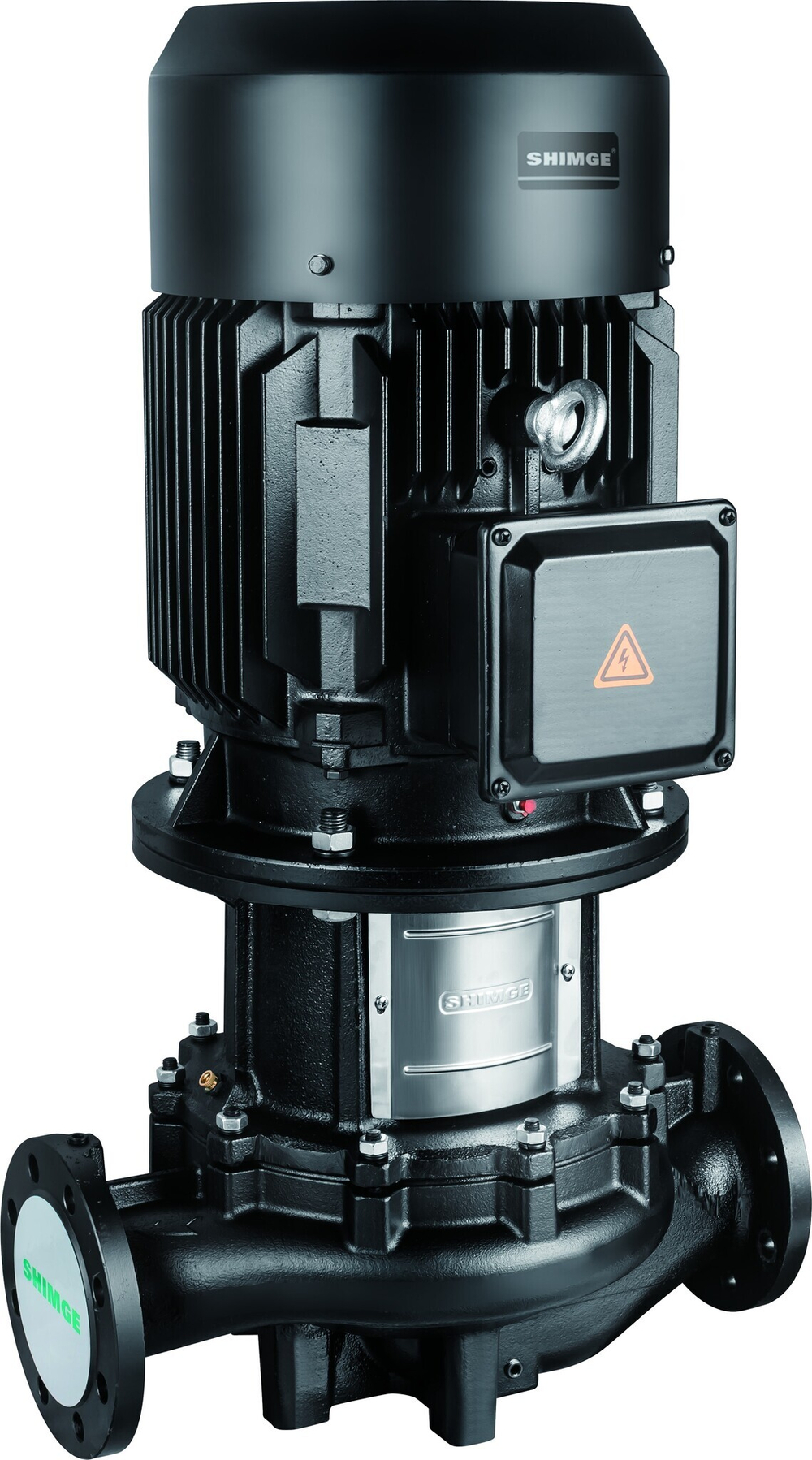 Циркуляционный одноступенчатый центробежный съемный инлайн насос с сухим ротором и фланцевым соединением серии TB, DN32, Shimge