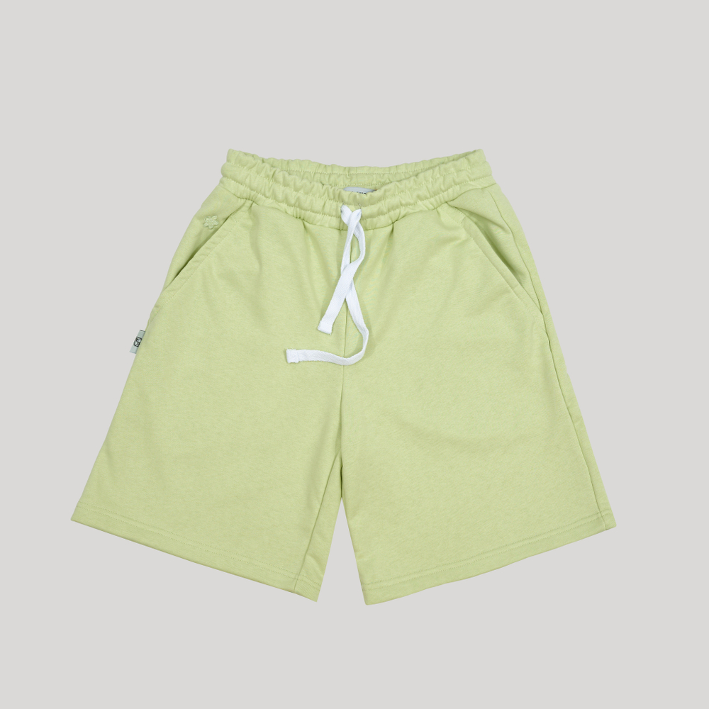 Wide Shorts LOGO White Jade