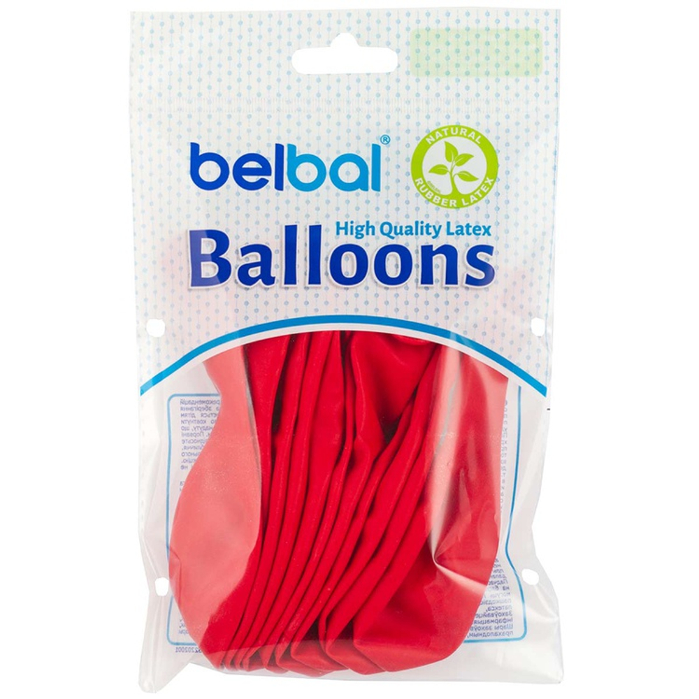Шар латексный Экстра Набор 12 шт Пастель 36 см (Красный)
