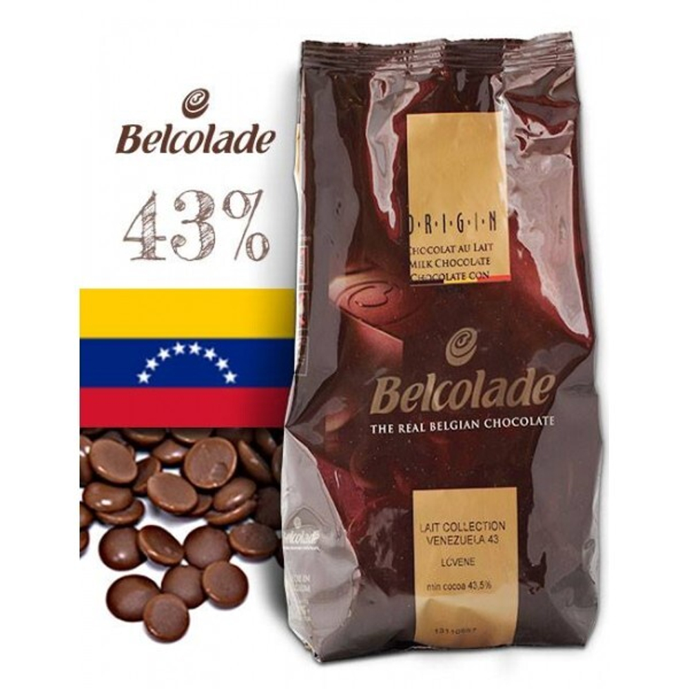 Молочный шоколад Белколад / Belcolade 43% Венесуэла, 1 кг