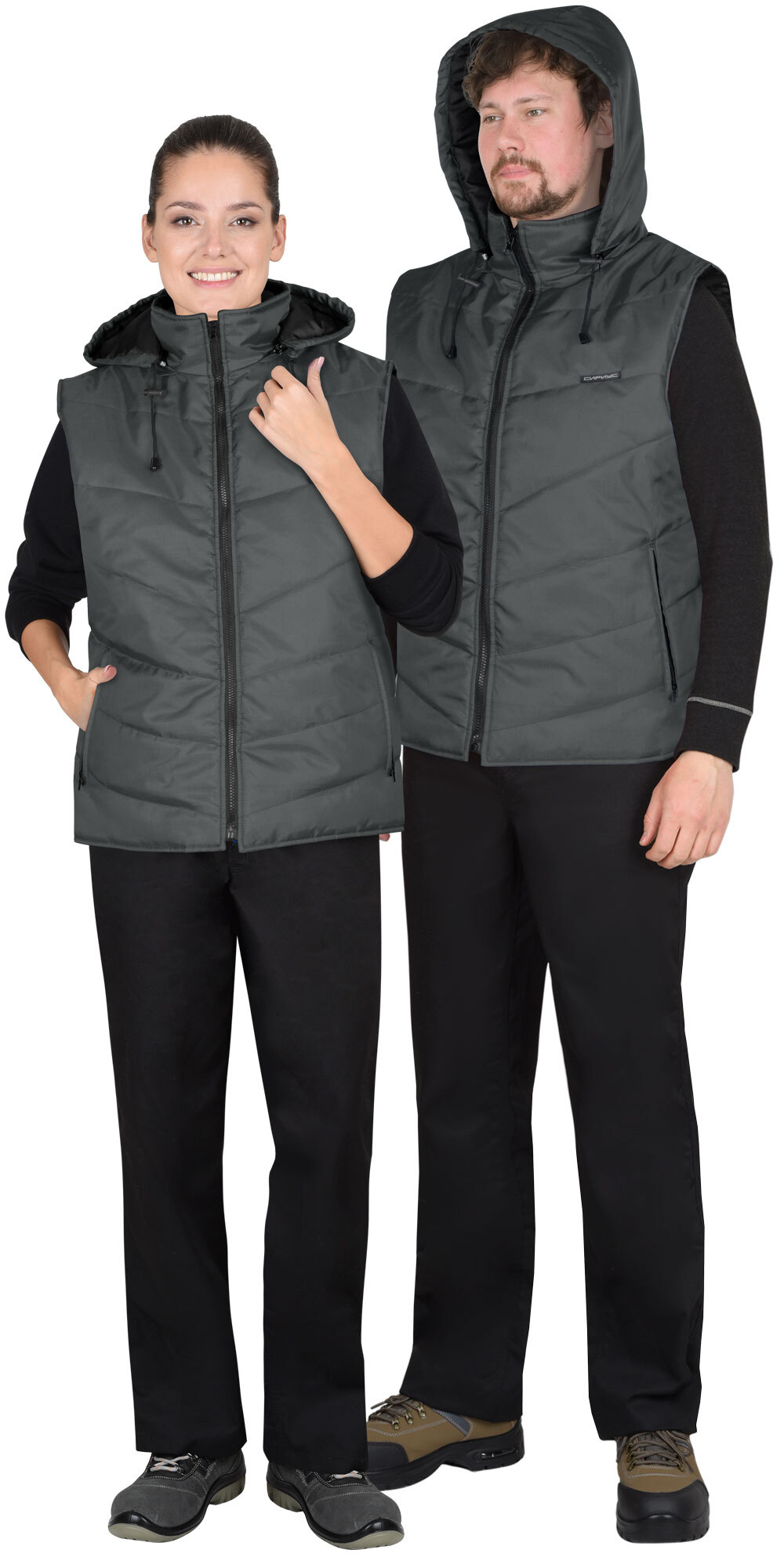 Жилет СИРИУС-ИМИДЖ тёмно-серый