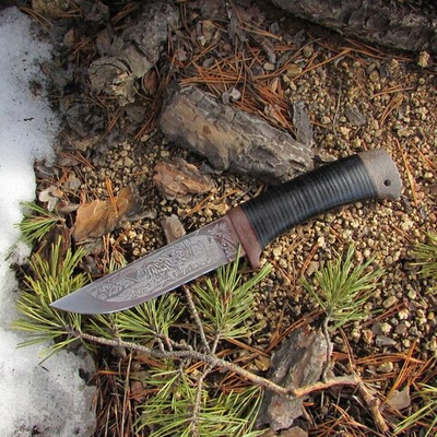 Нож туристический НС-16 сталь 40Х10С2М наборная кожа (Златоуст)