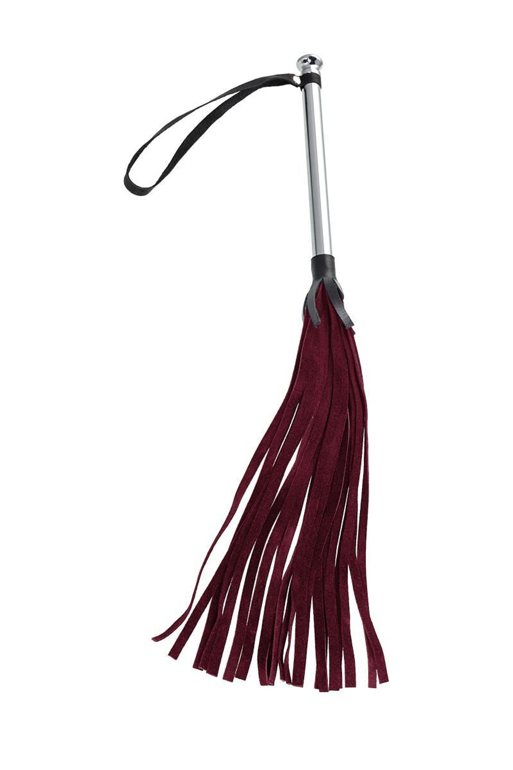 Велюровая плеть «Бургундия» - 50 см. (Цвет: малиновый)