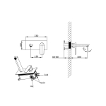 Смеситель для раковины Vincea Esse VBFW-1E1CH встраиваемый однорычажный, хром