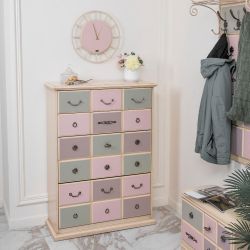 Комод "Пандора"- 4 с 4 ящиками Айвори Акварель