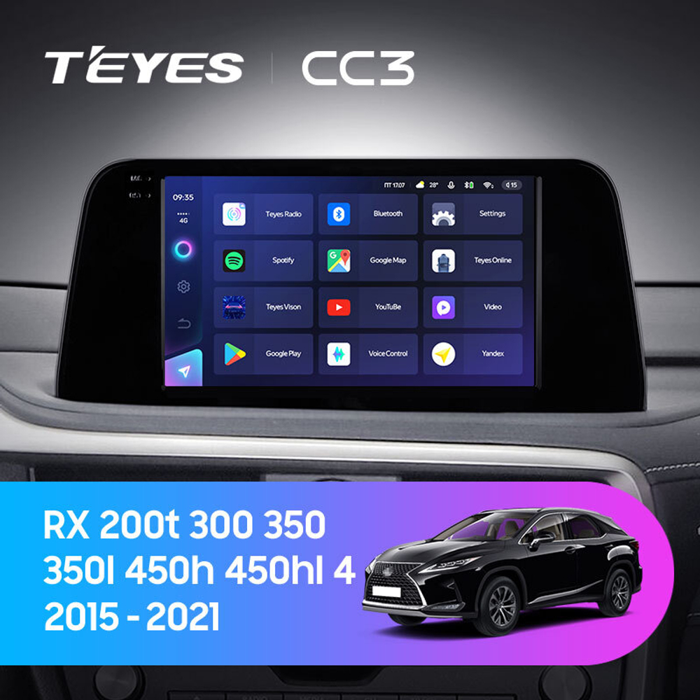 Teyes CC3 9" для Lexus RX 200t RX 300 RX 350 2019+