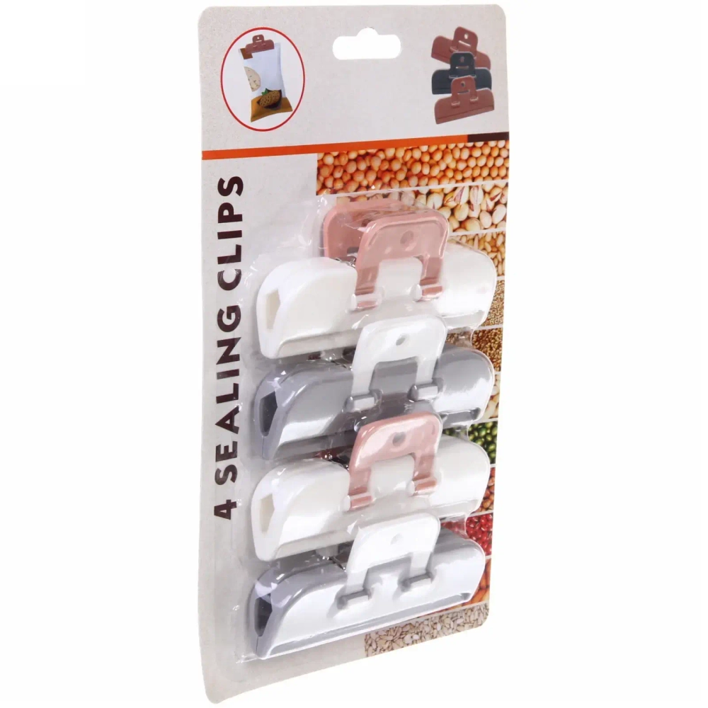 Зажим для пакета 10см «Классика» 4шт