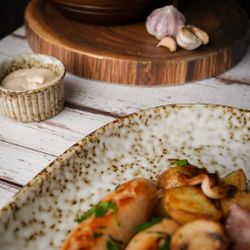 Блюдо овальное 33*24,5 см h3,2 см Brown Spider Silk P.L. Proff Cuisine [1]