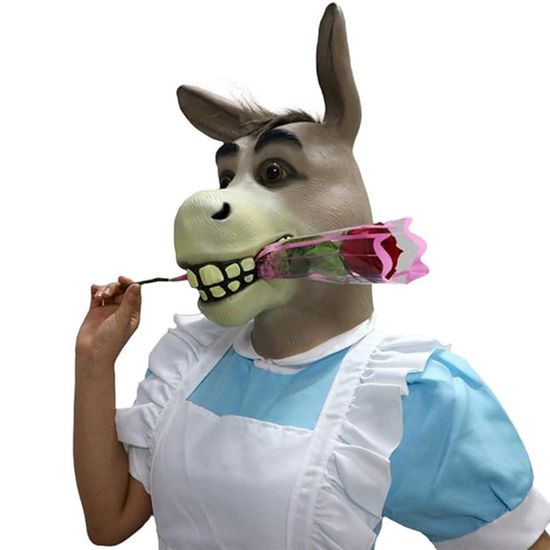 Маска голова осла карнавальная с очками арт. 130