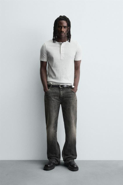 ZARA ДЖИНСЫ FLARE FIT С ЗАНИЖЕННОЙ ТАЛИЕЙ, УГОЛЬНЫЙ