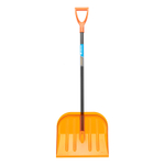 Лопата для уборки снега поликарбонат, 465х410х1390 мм, стальной черенок, усиленная Сибртех