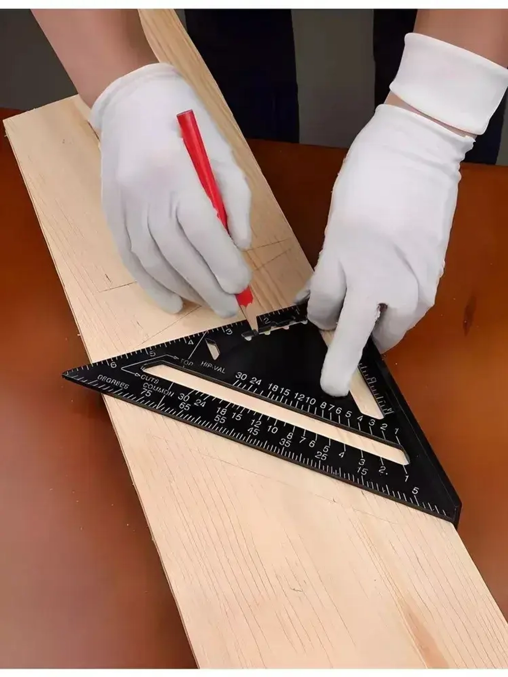 Угольник столярный линейка Свенсона метрический , 305 мм, Алюминий