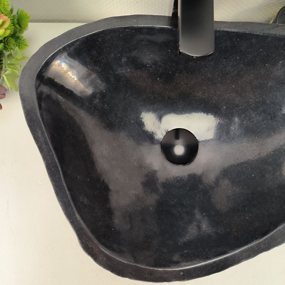 Каменная раковина из речного камня RS-04942 (50*38*14) 0856 из натурального камня