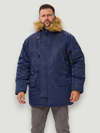 Куртка Аляска N-3B Husky Denali 2024 (синяя - r.blue/orange)