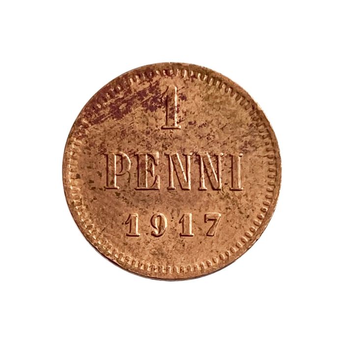 1 пенни 1917 (монета для Финляндии)