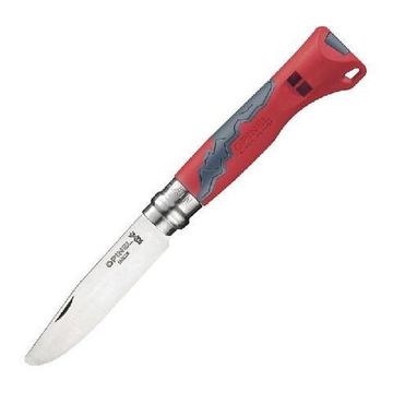 Складной нож Opinel №7 Outdoor Junior, красный c клинком из стали Sandvik™ 12С27, рукоять Полиформальдегид POM (пластик)