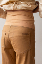 Джинсы для беременных свободные, Кэмэл