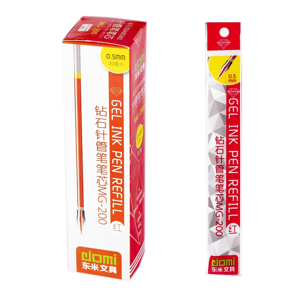 Стержень гелевый, красный, 0,5 мм