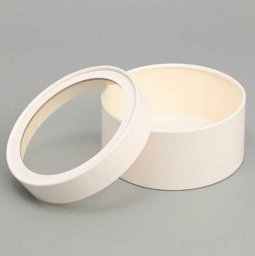 Шляпная коробка под зефир 200*70 мм  (белая)