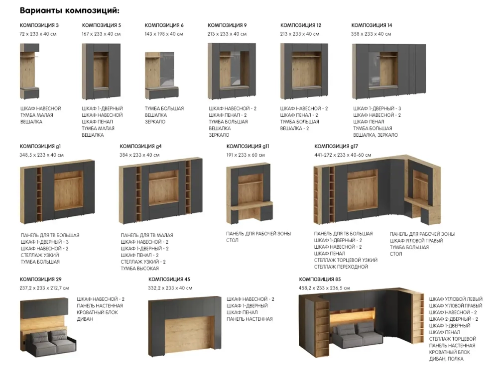 Шкаф угловой Modus правый