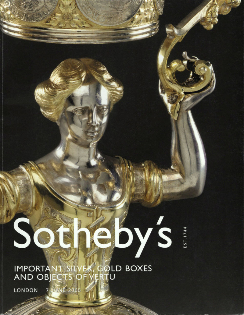 Каталог аукциона Sotheby's, Лондон, Серебро, золотые шкатулки и объекты роскоши от 7 июня 2005 года