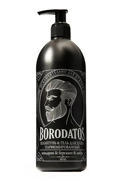 Borodatos шампунь-гель для душа мандарин.бергамот 500мл