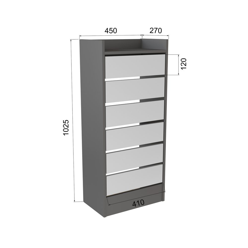 Обувница Ямайка ЯПТ-1, Графит серый, Камень серый