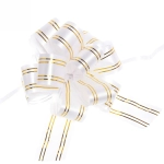 Бант для оформления подарка «Сияние» 3 см, d-11 см, Белый