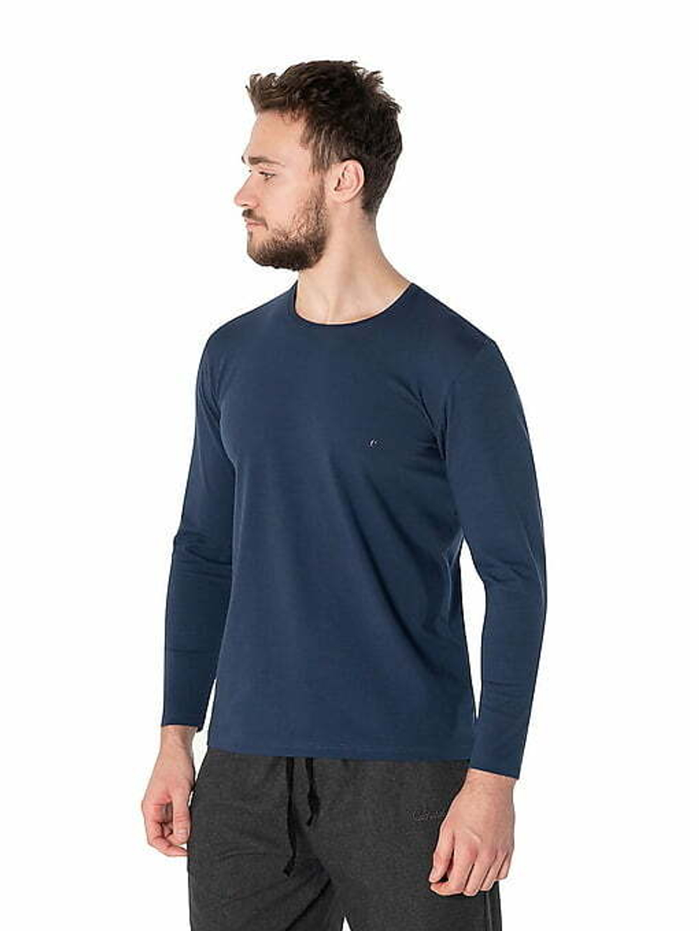 Футболка мужская с круглым вырезом индиго