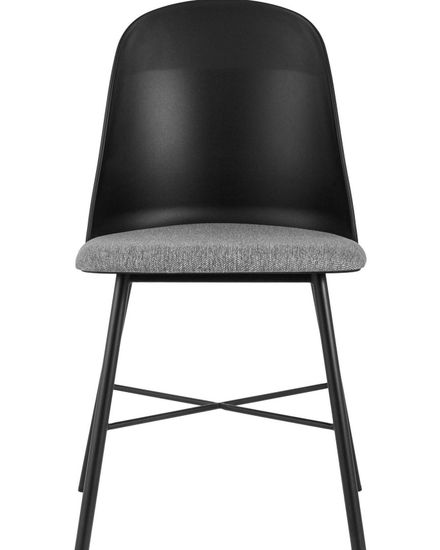 Стул Shell черный пластиковый с мягким сиденьем