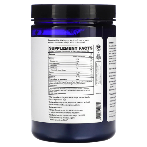 Ora, Good As Gold, золотая молочная куркума, в порошке, 365 г (12,87 унции)