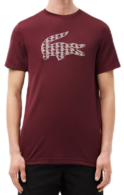 Мужская теннисная футболка Lacoste Ultra Dry Pique Tennis T-Shirt - Коричневый