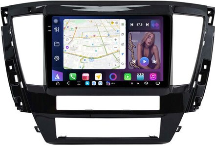 Магнитола Mitsubishi Pajero Sport 3 2020-2024, Montero Sport (прямоугольный климат) - FarCar XXL3118M монитор 9.5" 2K QLED на Android 14, TS20, 8+256Гб, CarPlay, 4G SIM-слот