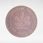 Germany, 1 Pfennig, 1995, (Stuttgart Mint - "F"), VF