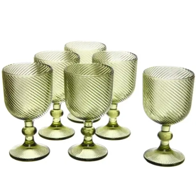 Бокал для вина 320мл «Cristal»в наборе 6шт, зеленый