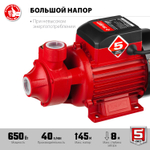 ЗУБР 650 Вт , поверхностный вихревой насос, корпус из чугуна (НС-М1-650-Ч)