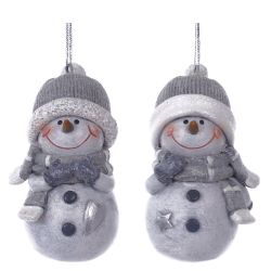 GAEM Фигурка декоративная подвесная "Снеговик", L4,5 W4,5 H8,5 см, 2в.