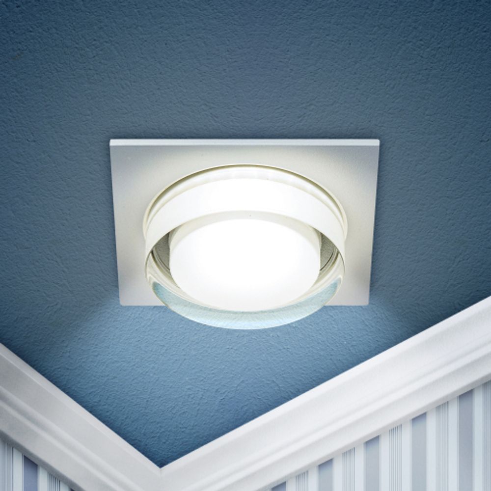 Встраиваемый светильник декоративный ЭРА DK108 WH MR16 GU5.3 белый | Декоративные встраиваемые светильники