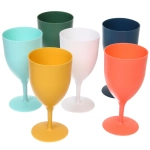 Бокал для вина 380мл в наборе 6шт «Летний коктейль», микс цветов