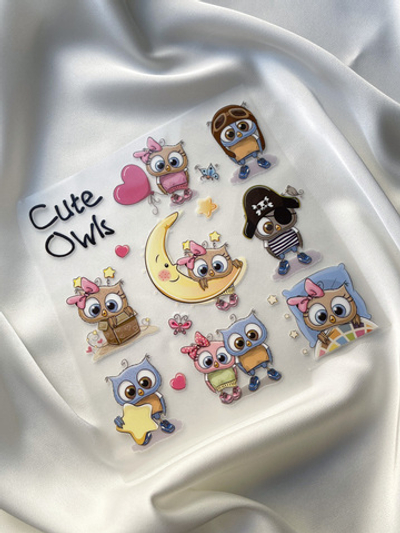 термонаклейка Cute Owls