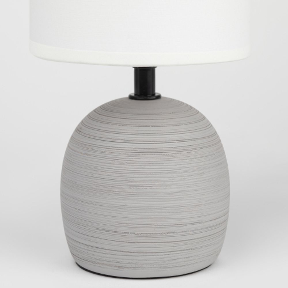 Настольная лампа Rivoli Sheron 7044-501 1 * Е14 40 Вт керамика серая с абажуром | Rivoli