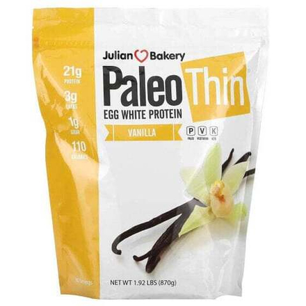 Животный белок Julian Bakery, Paleo Thin, протеин из яичного белка, ваниль, 870 г (1,92 фунта)